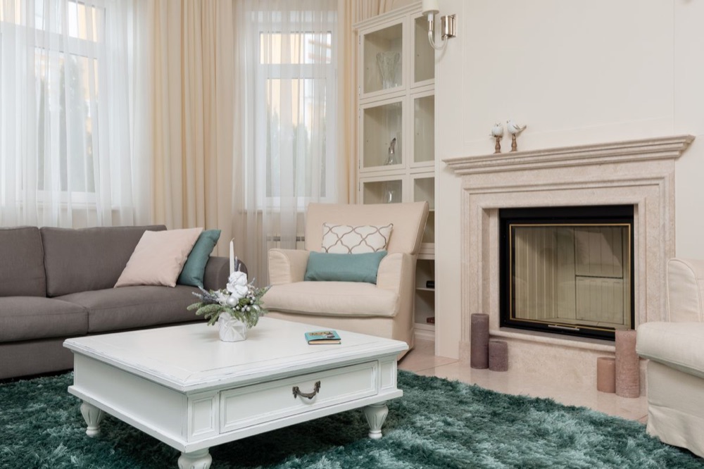 Clean, cozy living room carpet in a Danbury, CT home ready for professional cleaning
