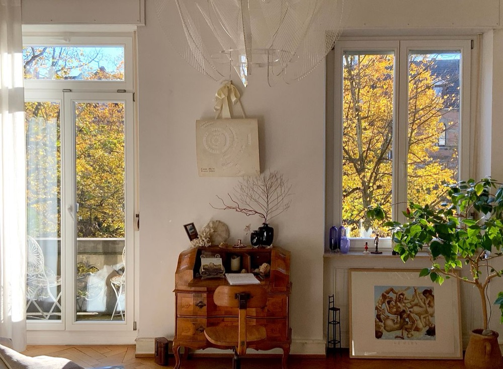 Bright, cozy home interior in Danbury, CT during the fall season